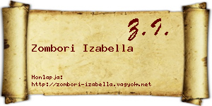 Zombori Izabella névjegykártya